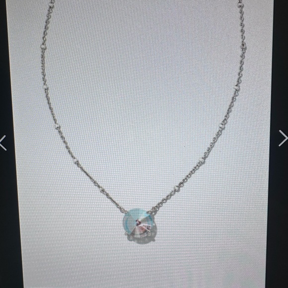 Kendra Scott Silver Jolie short Necklace with Multicolor Pendant - Picture 6 of 6